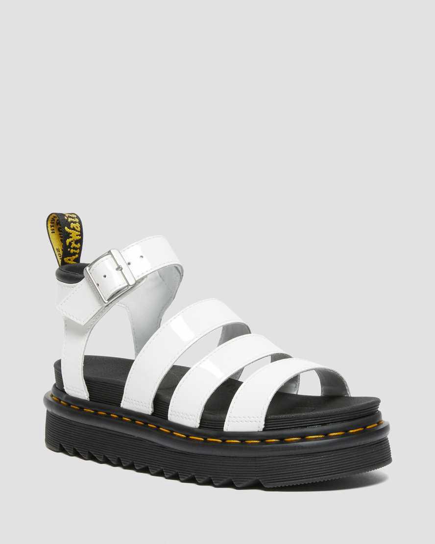 Sandalias De Gladiador Dr Martens Blaire Patent Leather Strap Mujer Blancas España | 01985-HMUT