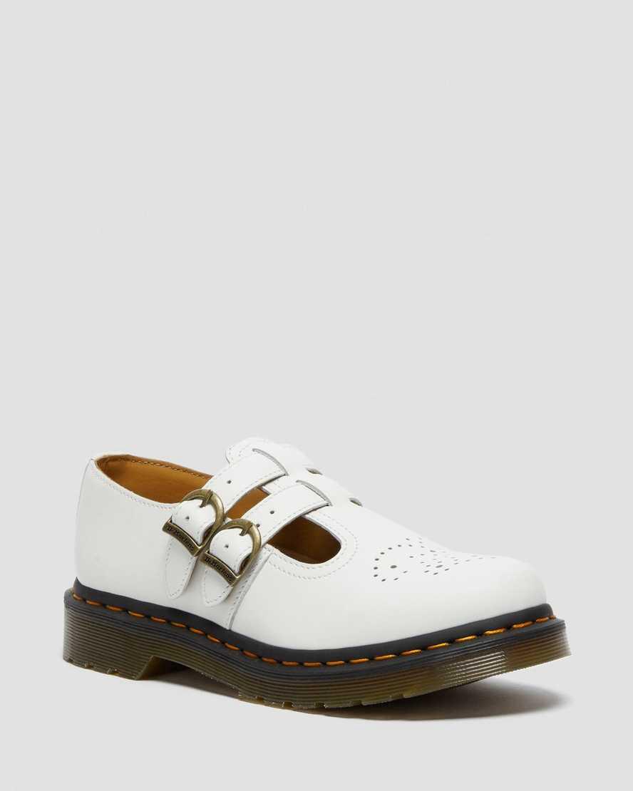 Zapatos Mary Jane Dr Martens 8065 Smooth Leather Mujer Blancas España | 80729-NUBE