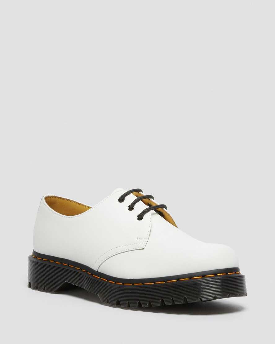 Zapatos Plataforma Dr Martens 1461 Bex Smooth Leather Oxford Mujer Blancas España | 93486-EHYN